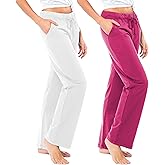 Sexy Basics Women's French Terry Cotton Drawstring Pants | All Season Mid Weight Casual & Lounge Bottoms | Multi Packs