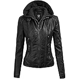 leather jacket women with hood