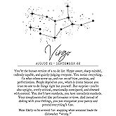 Virgo Zodiac Wall Art Print – Snarky & Funny 11x14 Unframed Astrology Poster with Constellation & Satirical Traits – Horoscope Decor Gift for Virgo Women or Men – Sassy Virgo Birthday Wall Decor.