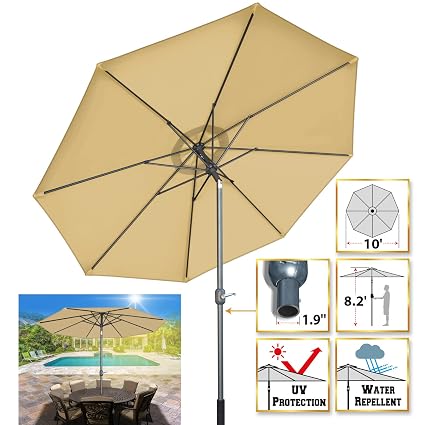 Patio 8 2ft Umbrella Cover Canopy 6 Ribs Replacement Parasol Top Outdoor Home Garden Garden Patio Umbrellas Ayianapatriathlon Com