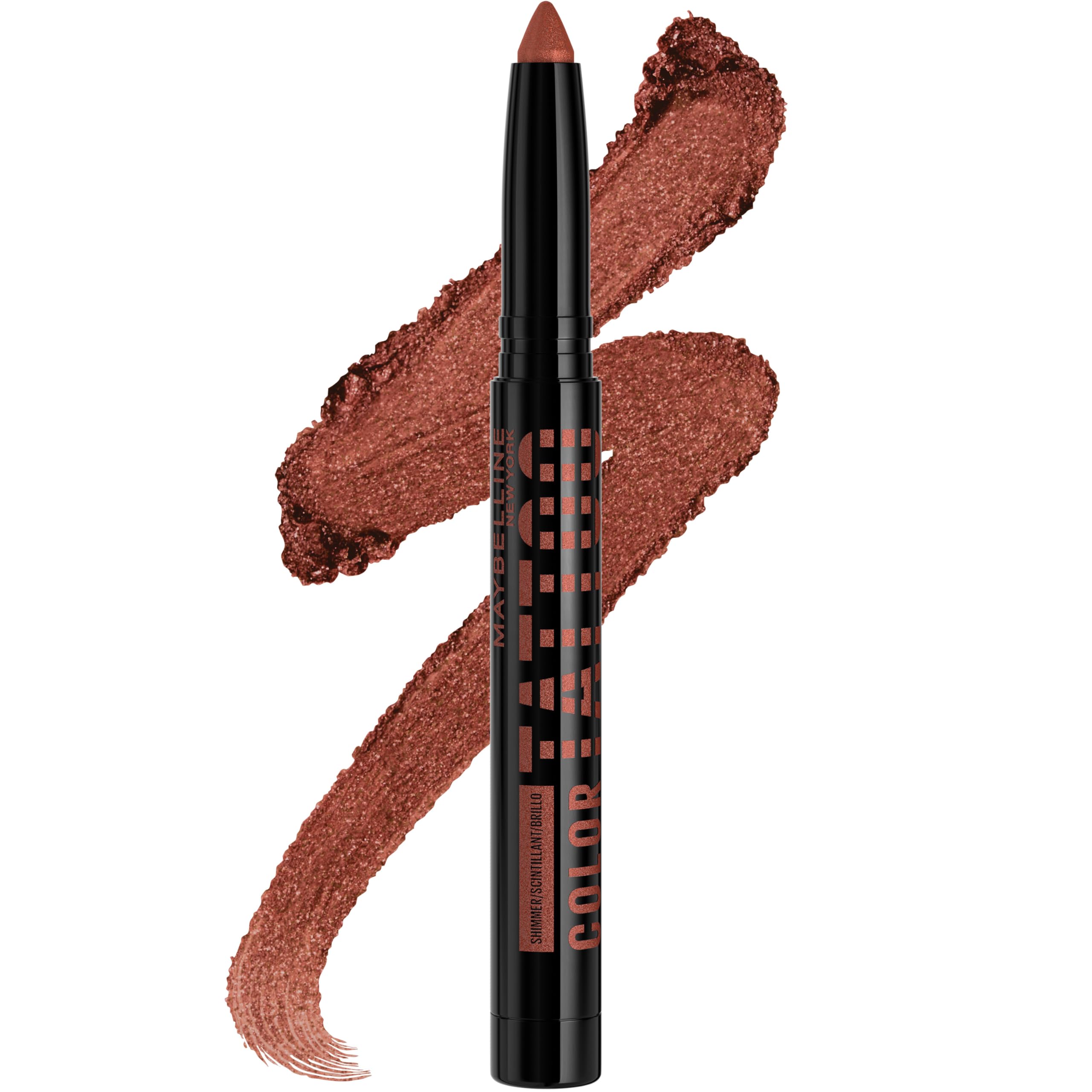 Photo 1 of Maybelline Color Tattoo Longwear Multi-Use 24HR Eye Shadow Stix, Rich, Long Lasting Eyeshadow, Eyeliner and Eye Primer Stick, I Am Spicy (Copper Rose Shimmer)