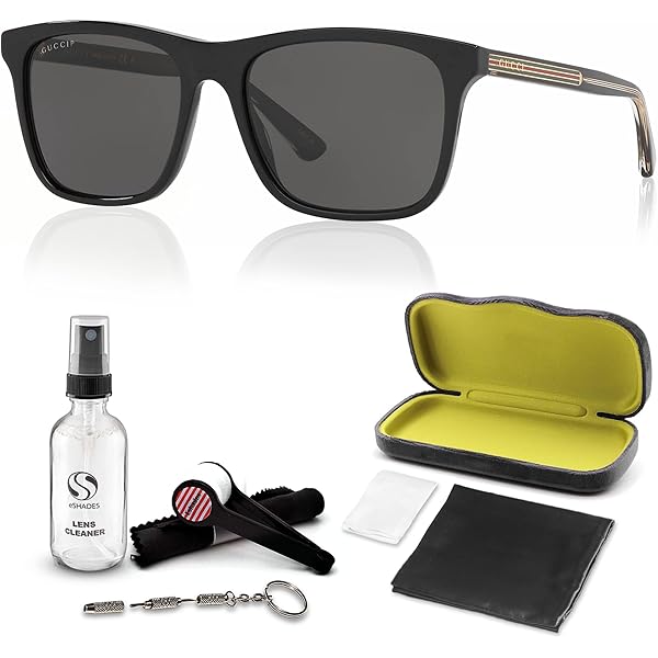 Amazon.com: Gucci GG0687S Lettering Logo Rectangular -Shaped