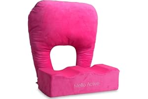 Mello Active BBL Pillow After Surgery Recovery Set – Doctor-Recommended BBL Pillow with Back Support Cushion – Firm, Lightweight & Portable – Ultimate Comfort for Home, Car & Office Pink