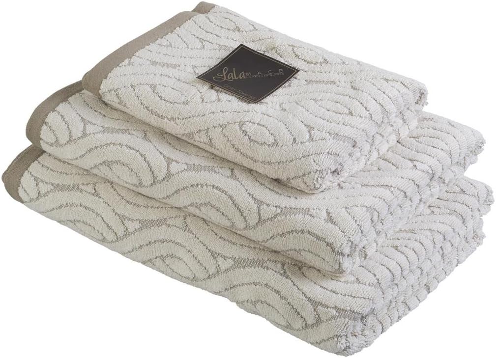 LalaMage Luxurious and Elegant Jacquard designed Extra-absorbent Large Bath Sheet Towels 40 x 60 Inch portuguese Cotton