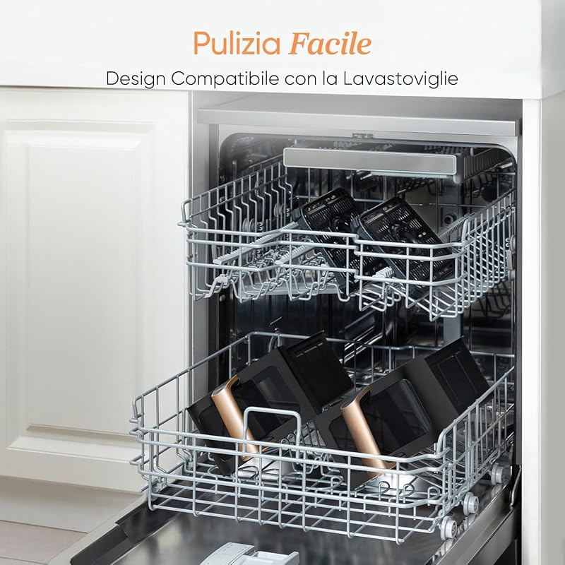 Friggitrice ad Aria Doppio Cestello 8,5 Litri, Con Finestra, Oro
