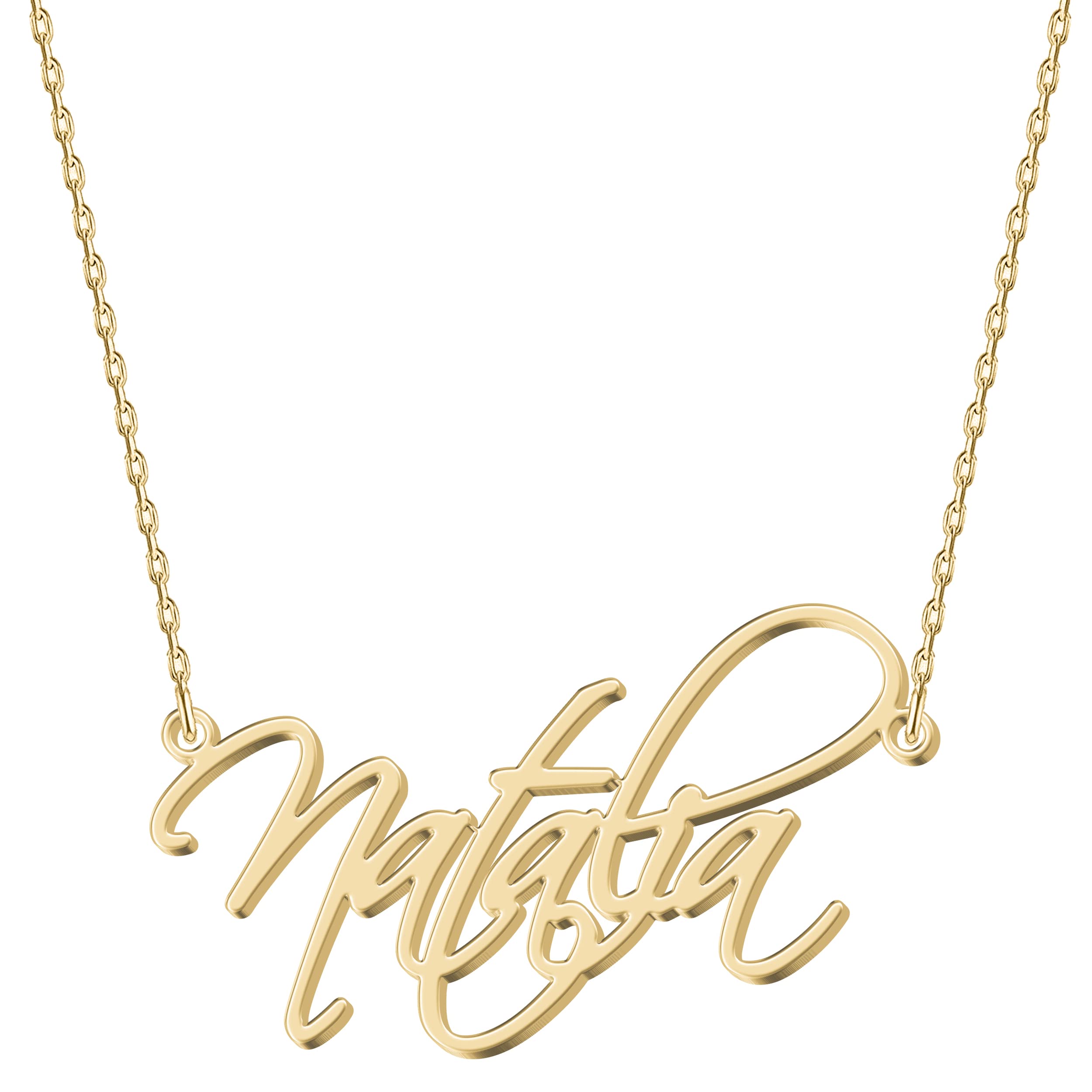 UMAGICBOX Personalized Serenity Name Necklace 18K
