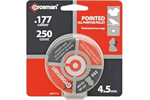 Crosman P177 .177-Caliber Pointed Pellets, 4.5mm, Black(250-Count)