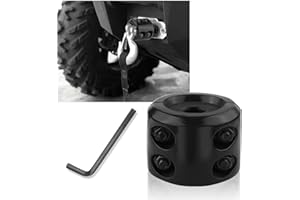 AOKDOM Rubber Winch Stopper for Cable & Synthetic Rope,Colorful Winch Cable Stopper for Tow Hook Protections & Car Decorations,Universal Winch Accessories ATV Winch Stopper for ATV UTV ORV (Black)