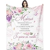 Paoeyty Regalos para Mamá en Español, Regalos para Mama Cumpleaños, Mamá Blanket 60"X50", Birthday Gifts for Mom in Spanish, Mom Gifts from Daughter Son