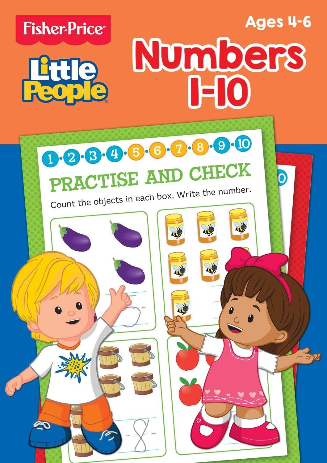 Fisher Price Numbers Learning Book for Ages 4 to 6 Years, Medium