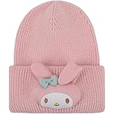 My Melody 3D Plush Character Head Pink Tall Cuff Beanie