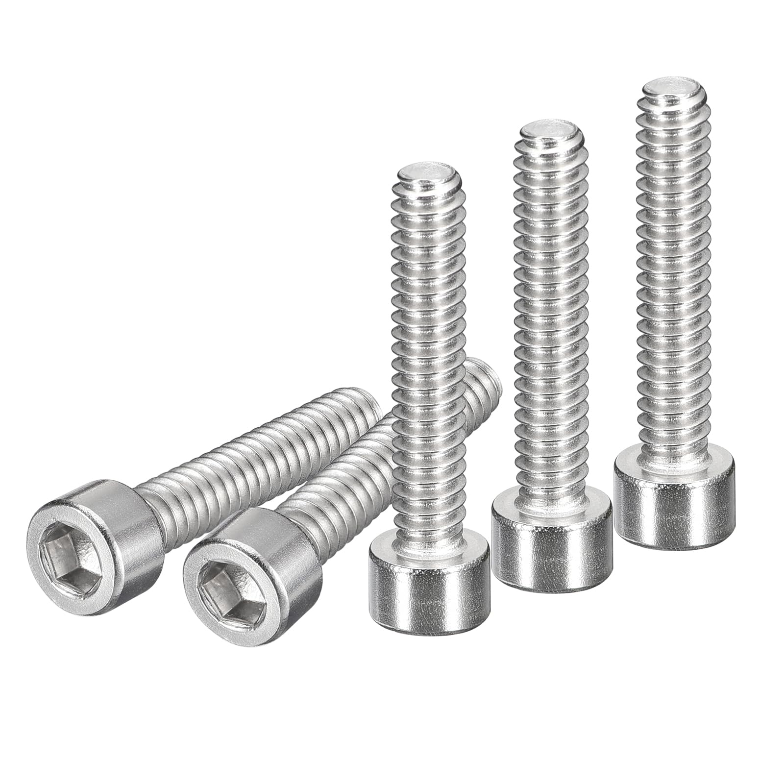 DTGN #10-24x1" Socket Head Cap Screws Bolts, 50Pcs 304 Stainless Steel 18-8, Machine Hex Socket Screw, Hex Drive, Bright Finish, UNC Coarse Thread Fully Threaded