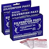 Dekko Silverfish Paks (Pack of 2) | Each Pack Contains 24 Individual Insect Bait Traps | Indoor Control Treatment for Closets, Basements, Attics, Bookshelves &amp; Storage Areas