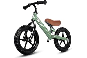 KRIDDO Toddler Balance Bike 2 Year Old, Kids Balance Bike for 2-5 Years Old, Dual Bearing for Smoother Riding, Adorable Plate, Adjustable Seat and Handlebar, Toddler Bike Gifts Age 2-3, Green