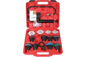 GIMYUAN Universal Radiator Pressure Leak Tester Kit, Automotive Cooling System Water Tank Leakage Test Set for Vehicles, 15PCS