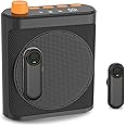 Voice Amplifier Wireless Microphone with Magnetic Lavalier, Bluetooth Voice Amplifier for Teachers with 2 Mic, Rechargeable Portable Microphone Speaker for Classroom, Yoga, Meetings, Speeches