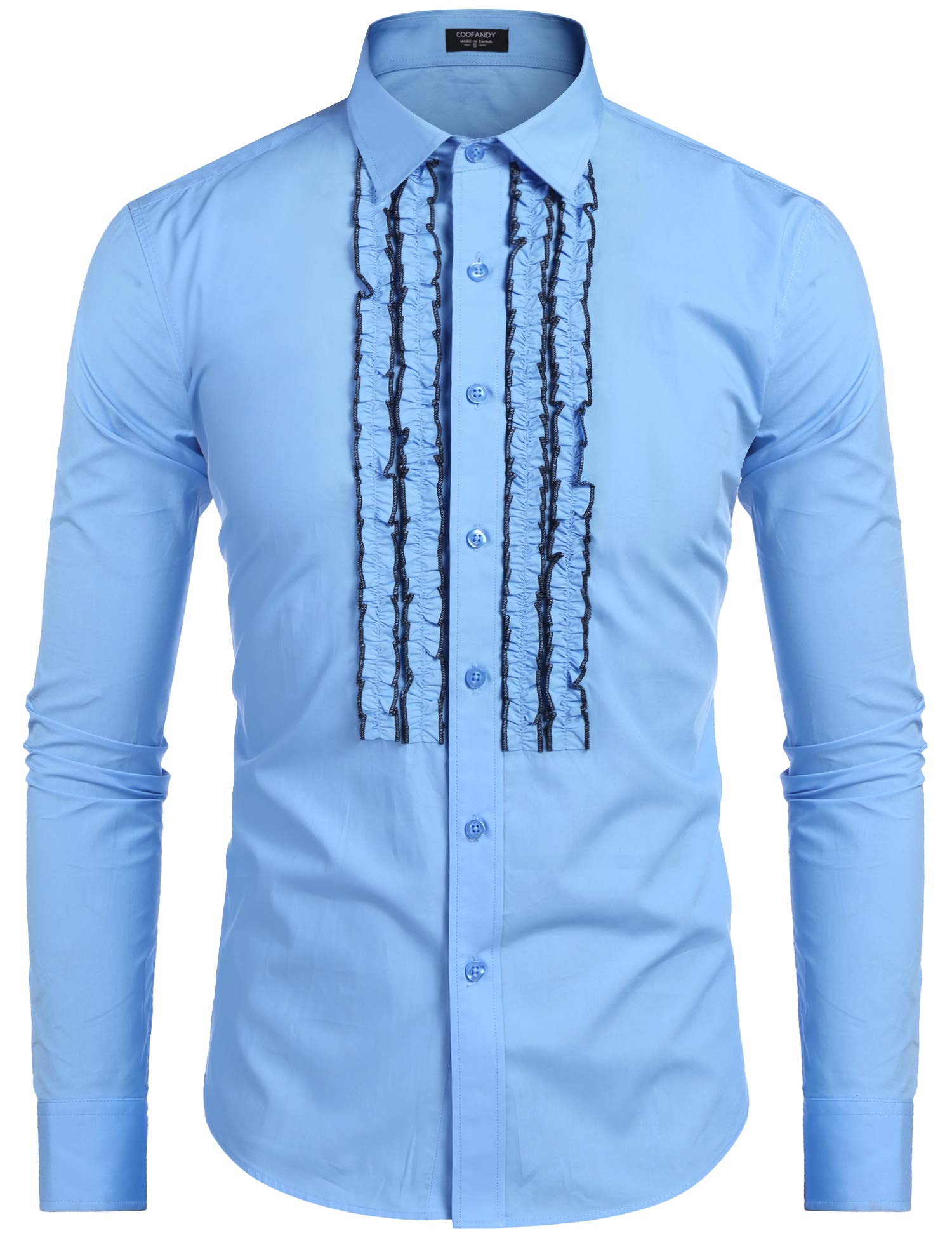 COOFANDY Camicia Henley Uomo Estiva Camicia Casual Maniche - 4