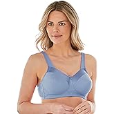 Bestform Womens 5006715 Satin Trim Wireless Cotton Bra with Unlined Cups