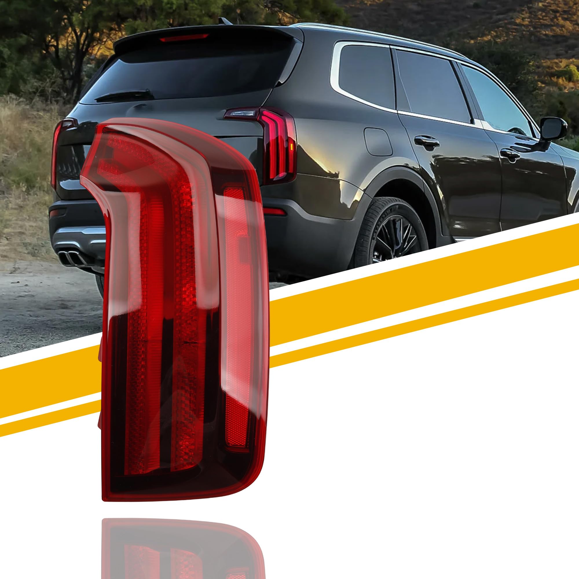 Photo 1 of Dasbecan Halogen Tail light Assembly Compatible With 2020-2022 Kia Telluride S/LX Right Passenger Side Taillight Rear Lamp Replace# KI2805160 92402-S9000