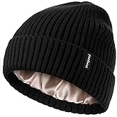 YANIBEST Winter Hats for Women Satin Lined Beanie for Cold Weather Beanie Hat for Women Men Winter Warm Knit Hats