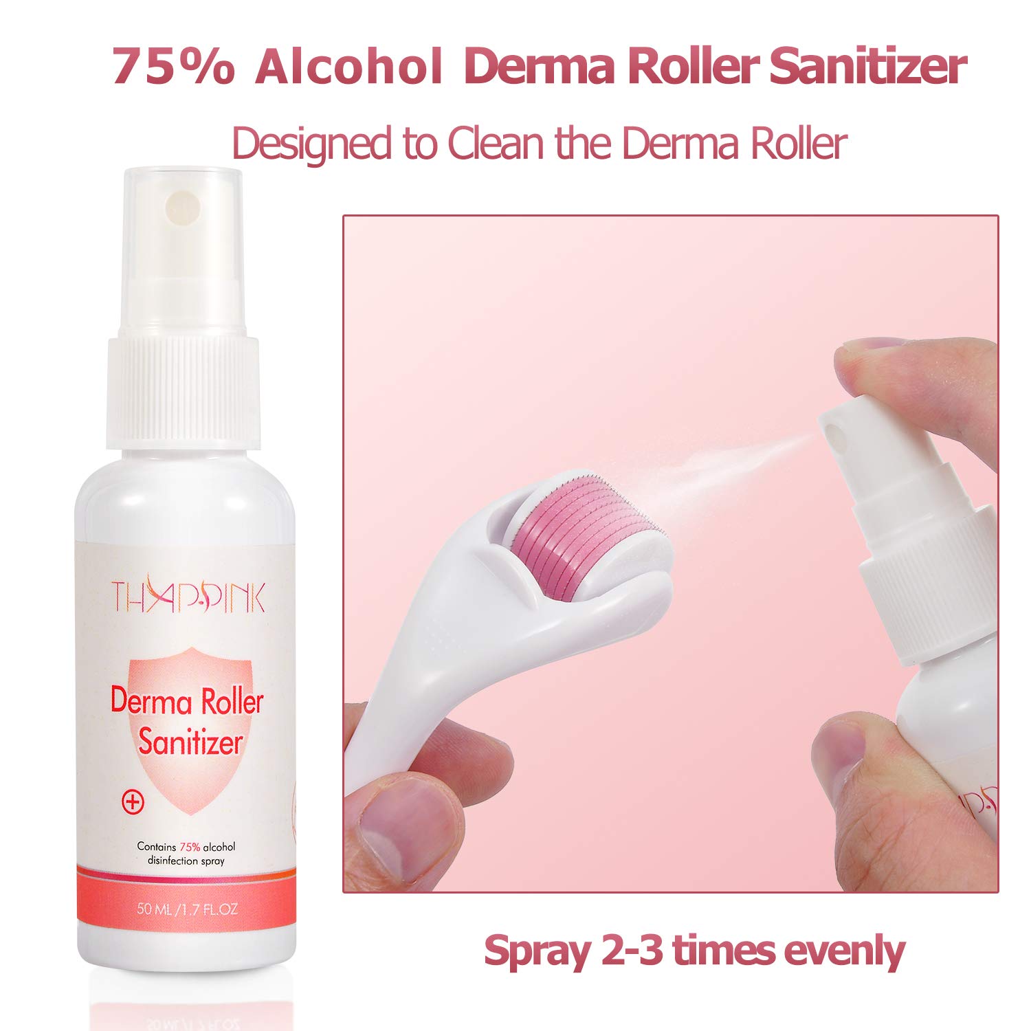 Derma Roller Microneedle Cleanser for Face Body Hair Growth, 2 IN 1 Kit Micro Needles Facial Skin Roller for Home Skincare : Beauty