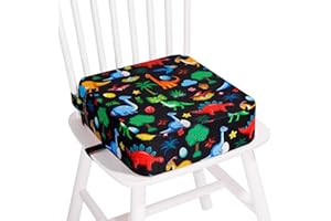 TOTIDYH Toddler Booster Seat for Kitchen Chair, Non-slip Kids Dining Table Booster Seat with Adjustable Safer Straps, Portabl