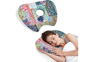 BVOKQUC Ear Piercing Pillow for Side Sleepers Pillows with Holes for Ear Pain,Donut Pillow for Ear Side Sleeping Pillow for Adults CNH Ear Pain Relief Pressure Sores Ear Pillow with Hole in Center