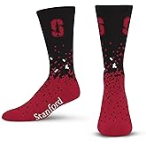 For Bare Feet NCAA mens Spray Zone Crew Sock Ncaa