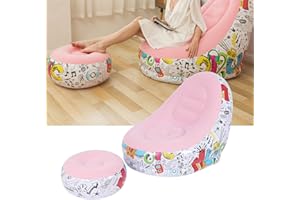 Topyond Portable Inflatable Sofa with Footstool - Inflatable Chair, Sofa Seat, Couch & Furniture for Comfortable Living Room,