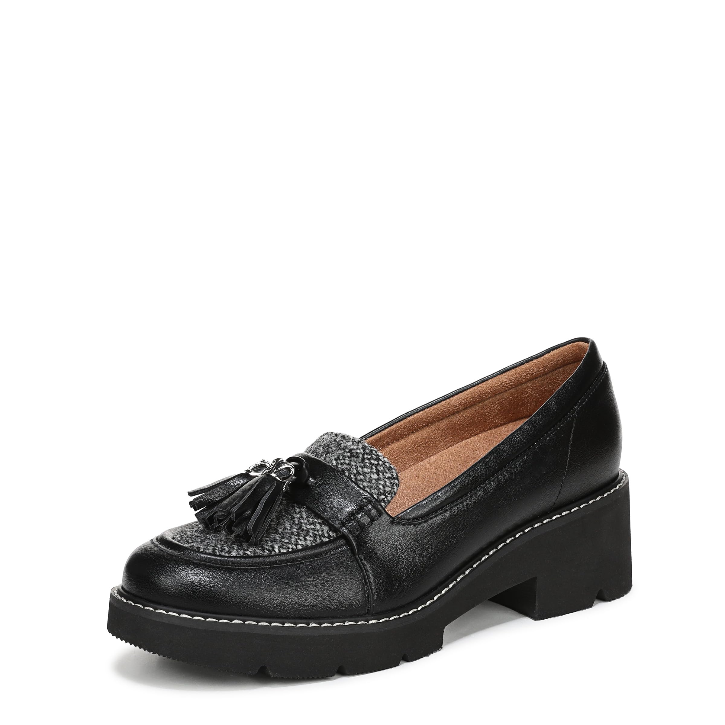 Naturalizer Women’s Committed Loafer Black Houndstooth 8.5 M