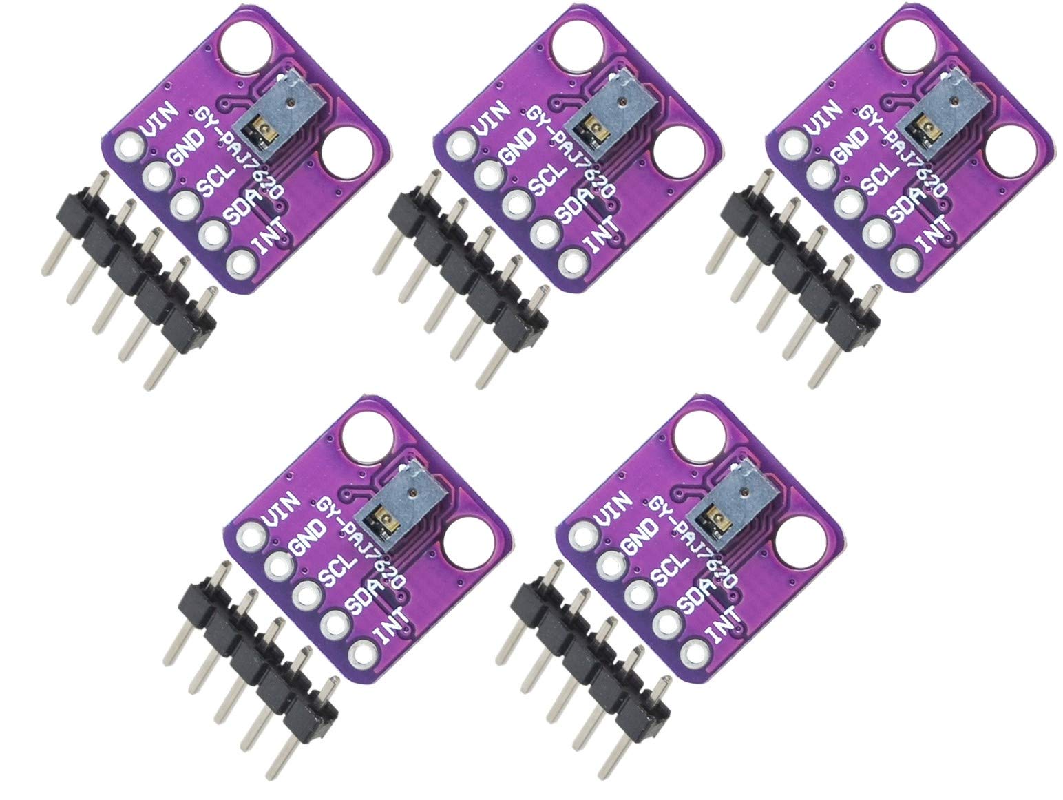 TECNOIOT 5pcs PAJ7620U2 Gesture Recognition Sensor Module Built-in 9 Gesture