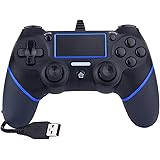 Buwico USB Wired Game Controller For Sony PlayStation 4 Joystick Gamepad Controller (Black+blue)