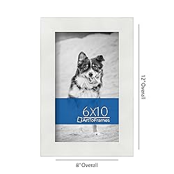 ArtToFrames 6x10 Inch White Picture Frame, This