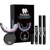 RS Smile Professional Wireless Teeth Whitening Kit with 32X Dual LED Lights, Red &amp; Blue Light Technology for Deep Whitening, Rechargeable Device, Gentle Enamel - Safe Formula