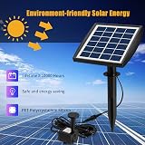 Decdeal 6V/2W Solar Fountain Pump with Adjustable Panel for Pond Garden view 4