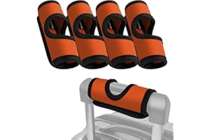 HOMAKOVER 5 Pcs Neoprene Luggage Handle Wrap Handle Grip Luggage Tags Identifier Hollow Design for Push-Button, Bright Luggage Markers for Airport Travel Luggage Suitcase Trolley Case