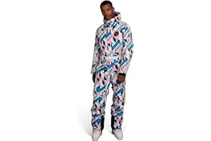 OOSC Call On Me Ski Suit Mens | Stylish Retro | Waterproof, Breathable & Insulated Synthetic | Recycled Polyester
