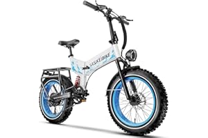 SASIKEIBIKE 1500W Electric Bike for Adults Full Suspension,48/52v 20AH Electric Dirt Bike with 20" x 4.0 Fat Tire, Max 30+MPH & 70 Miles Electric Bicycle, Ebike for Snow, Mountains, Road UL Certified