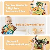 hahaland Jungle Tails Sensory Soft Book for Babies 10 Texture Pages Crinkle view 3