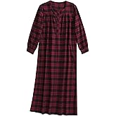 Esenchel Women's Warm Flannel Nightgown Long Cotton Night Gowns