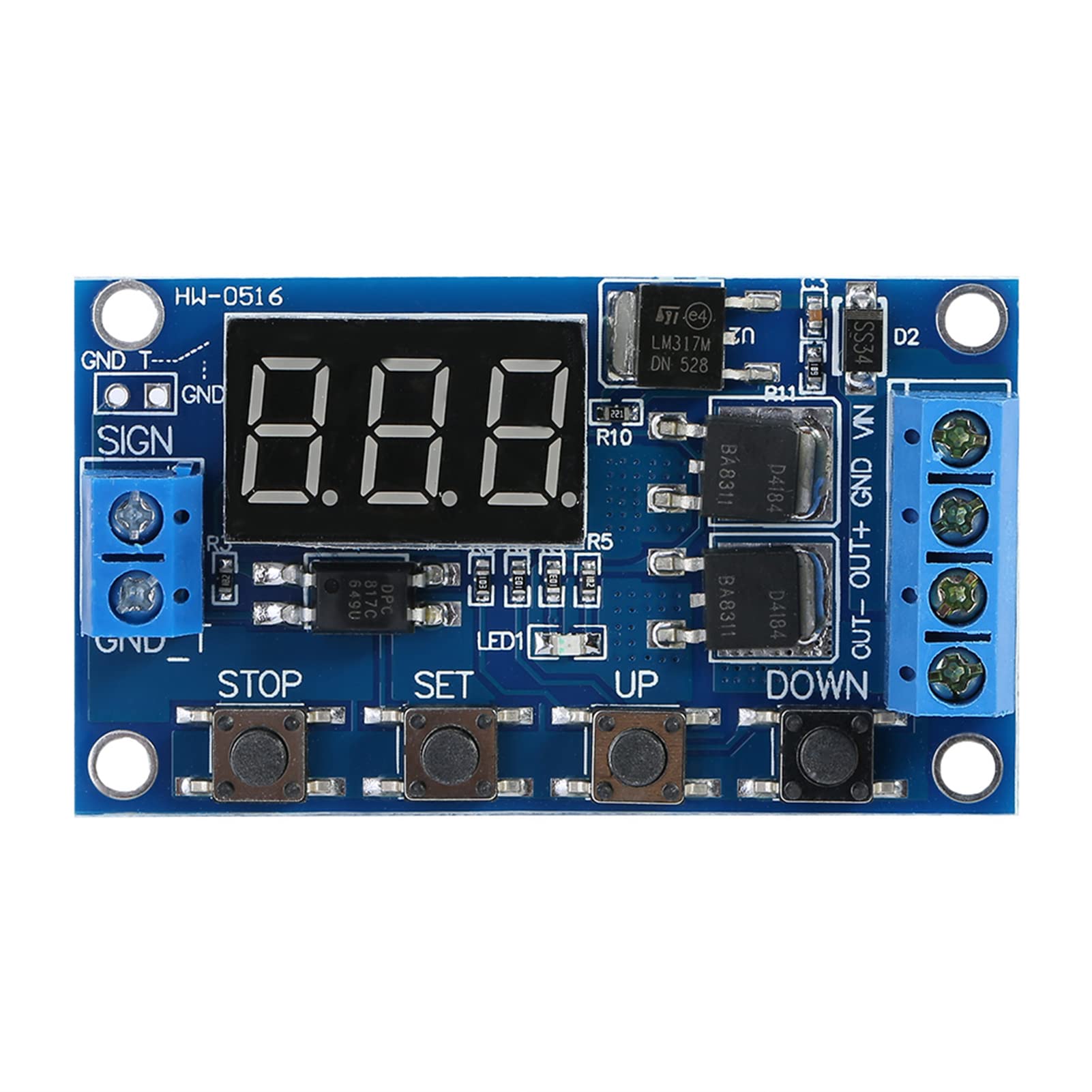 DC 5V - 36V Delay Timer Switch, High Frequency Timer Module, Cycle Timer Relay with LED Display, for DC Motors, Lights and Ardunio