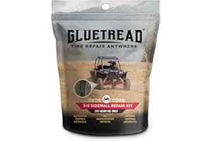GLUETREAD MORE TREAD MORE TRACTION GlueTread SxS UTV Tire Sidewall Repair Kit | Emergency Tire Repair No Need to Remove Tire | Off-Road Sidewall Tire Repair Kit | Improved Rubber Formula No Accelerator Needed 10 Minutes Curing Time