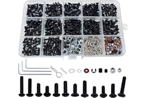 RC LELUT 520pcs Universal RC Screw Kit Screws Assortment Set, Hardware Fasteners for Traxxas Redcat Arrma Axial RC4WD HSP HPI SCX10 Losi 1/8 1/10 1/12 1/16 Scale RC Crawler Cars Trucks