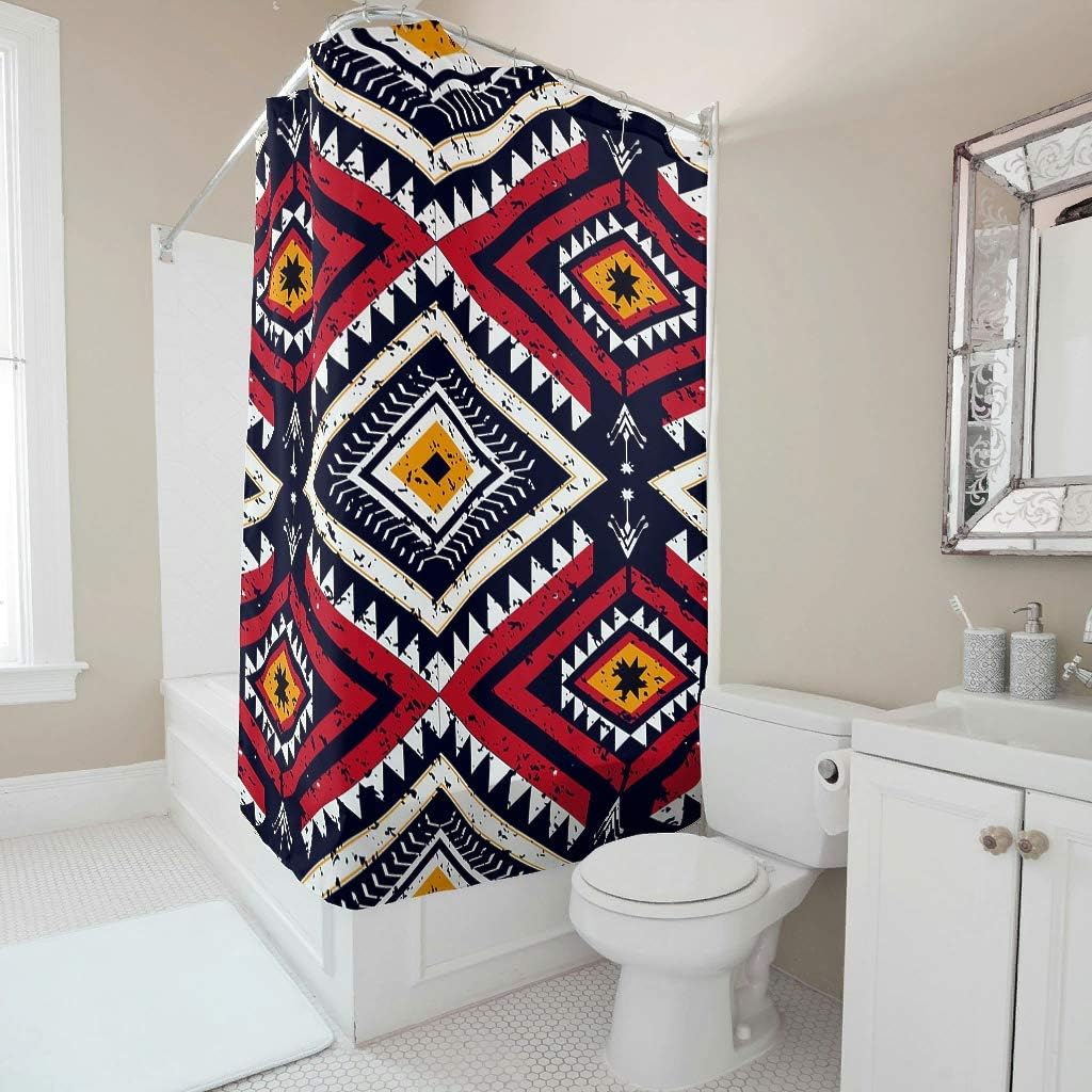 Personalize Shower Curtain Ethnic Style Bohemian Print Shower Curtain