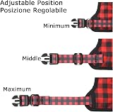 HEELE Reflective Dog Harness with Padded Handle Control XL Red Checkered view 6