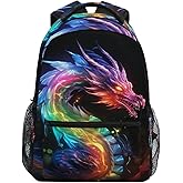 UMIRIKO Color Flame Dragon Backpack for Boys Girls Elementary School Bookbag Back Pack 202A0540