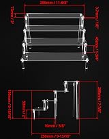 QWORK 4 Tier Clear Acrylic Display Stand 30x25x20cm 4mm Thickened Board view 6