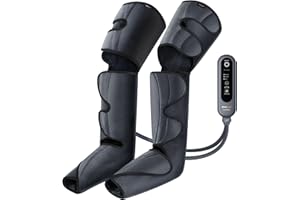 SHINE WELL Leg Compression Massager, Air Compression Massager for Circulation and Pain Relief, 3 Modes 3 Intensities 2 Extenders and Adjustable Wraps, Gift for Family or Friend