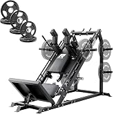 RitFit Gazelle Pro 3-in-1 Leg Press &amp; Hack Squat Machine, 2000LB Capacity | High-Tensile Steel Frame with Roller Bearings, Adjustable Angles and Weight Storage, Space-Saving Design