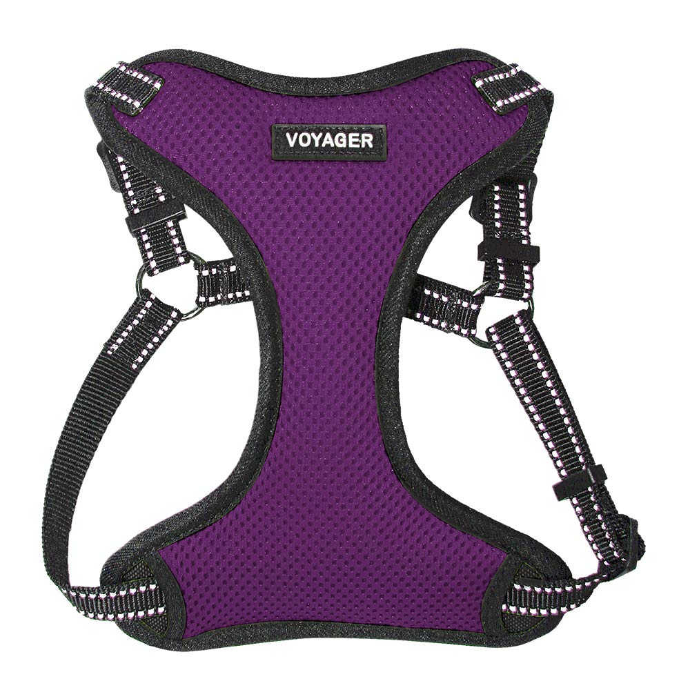 Voyager Step-In Flex Dog Harness - All Weather Mesh, Step In Adjustable Harness for Small and Medium Dogs by Best Pet Supplies - Purple, X-Small